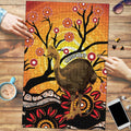 Keeper Of The Rainforest Cassowary Puzzle Aboriginal Art - Aussie Hoodie