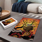Keeper Of The Rainforest Cassowary Puzzle Aboriginal Art - Aussie Hoodie