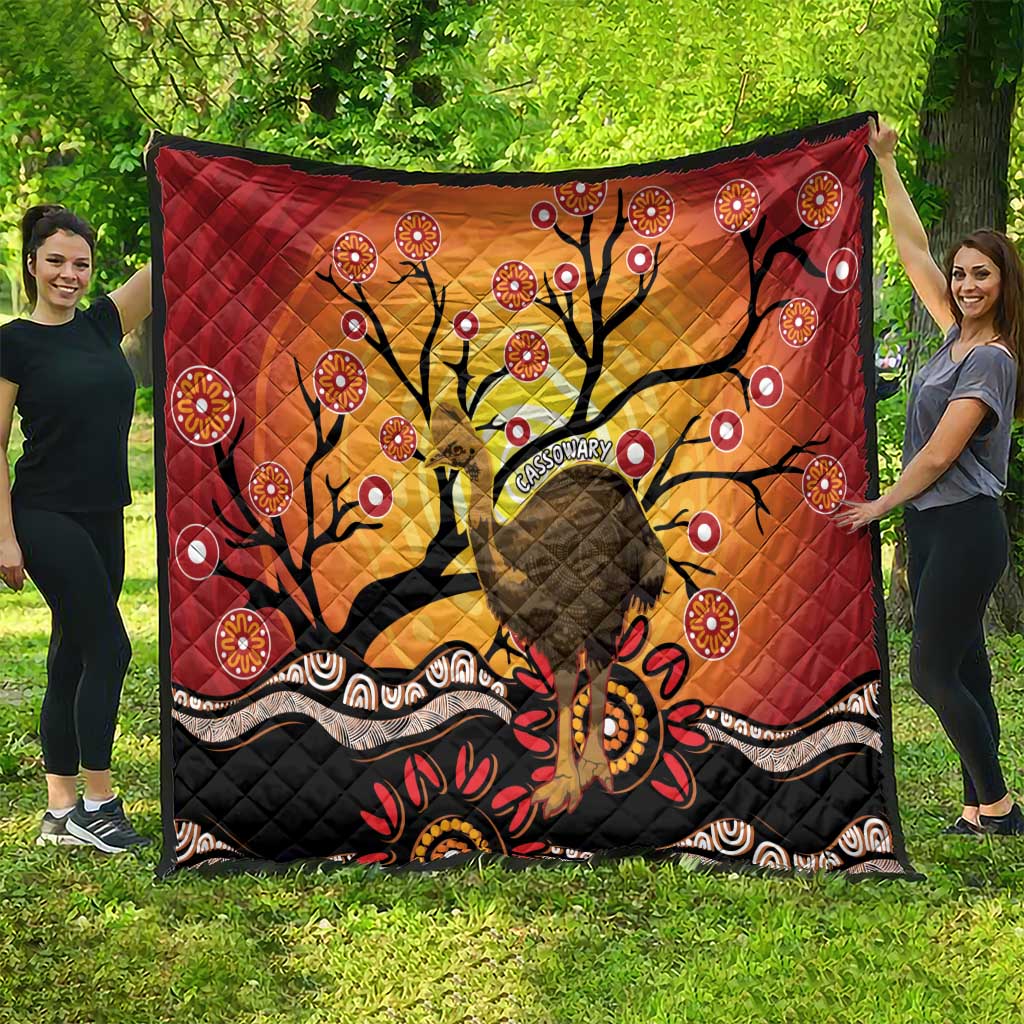 Keeper Of The Rainforest Cassowary Quilt Aboriginal Art