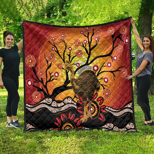 Keeper Of The Rainforest Cassowary Quilt Aboriginal Art