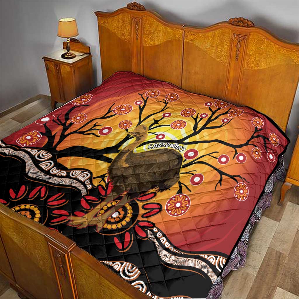 Keeper Of The Rainforest Cassowary Quilt Aboriginal Art