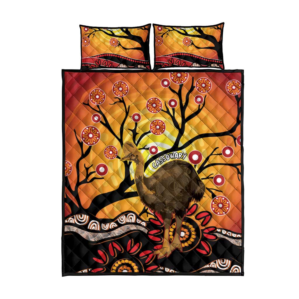 Keeper Of The Rainforest Cassowary Quilt Bed Set Aboriginal Art