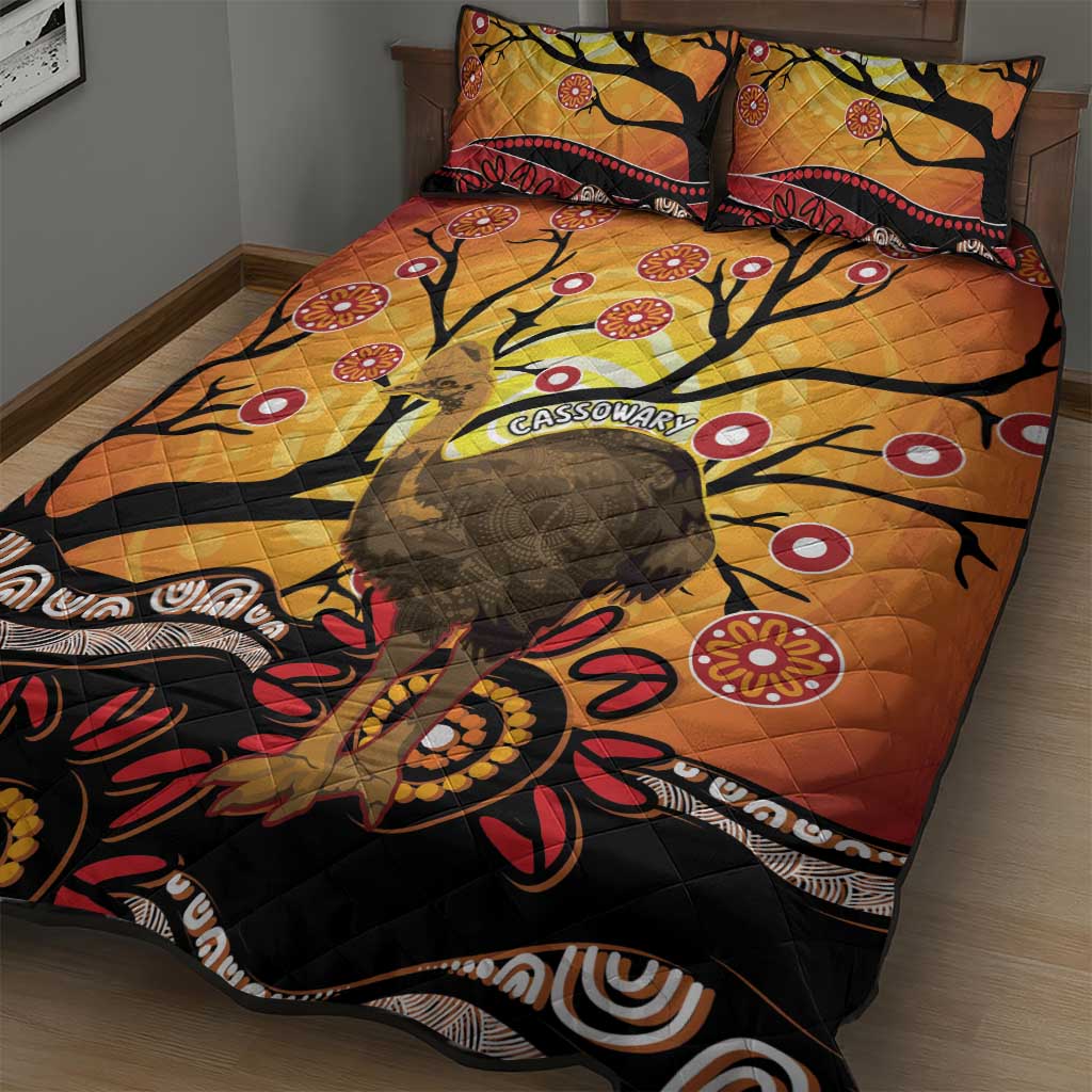 Keeper Of The Rainforest Cassowary Quilt Bed Set Aboriginal Art