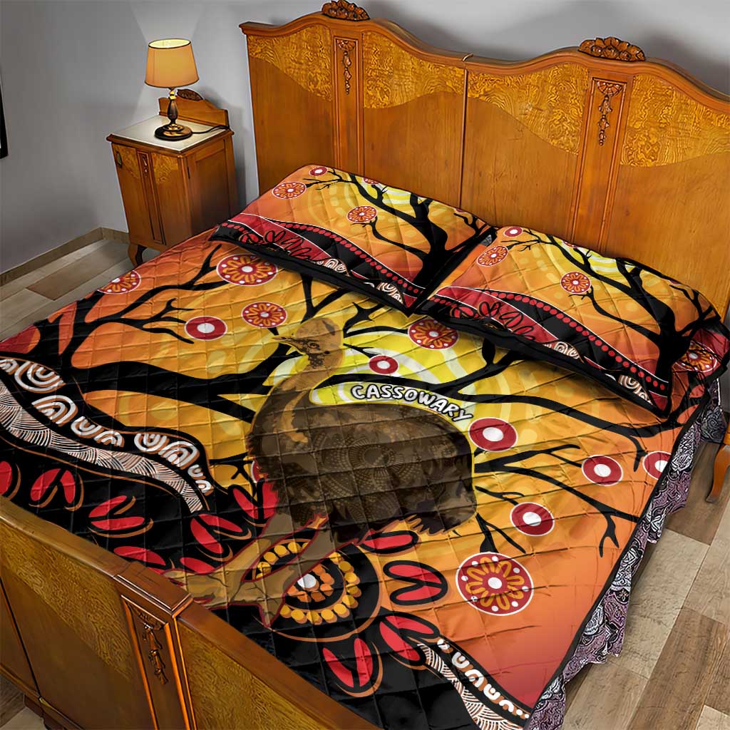 Keeper Of The Rainforest Cassowary Quilt Bed Set Aboriginal Art