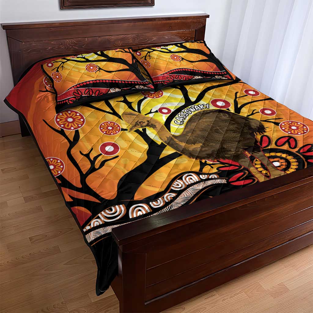 Keeper Of The Rainforest Cassowary Quilt Bed Set Aboriginal Art