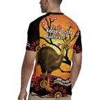 Keeper Of The Rainforest Cassowary Rugby Jersey Aboriginal Art
