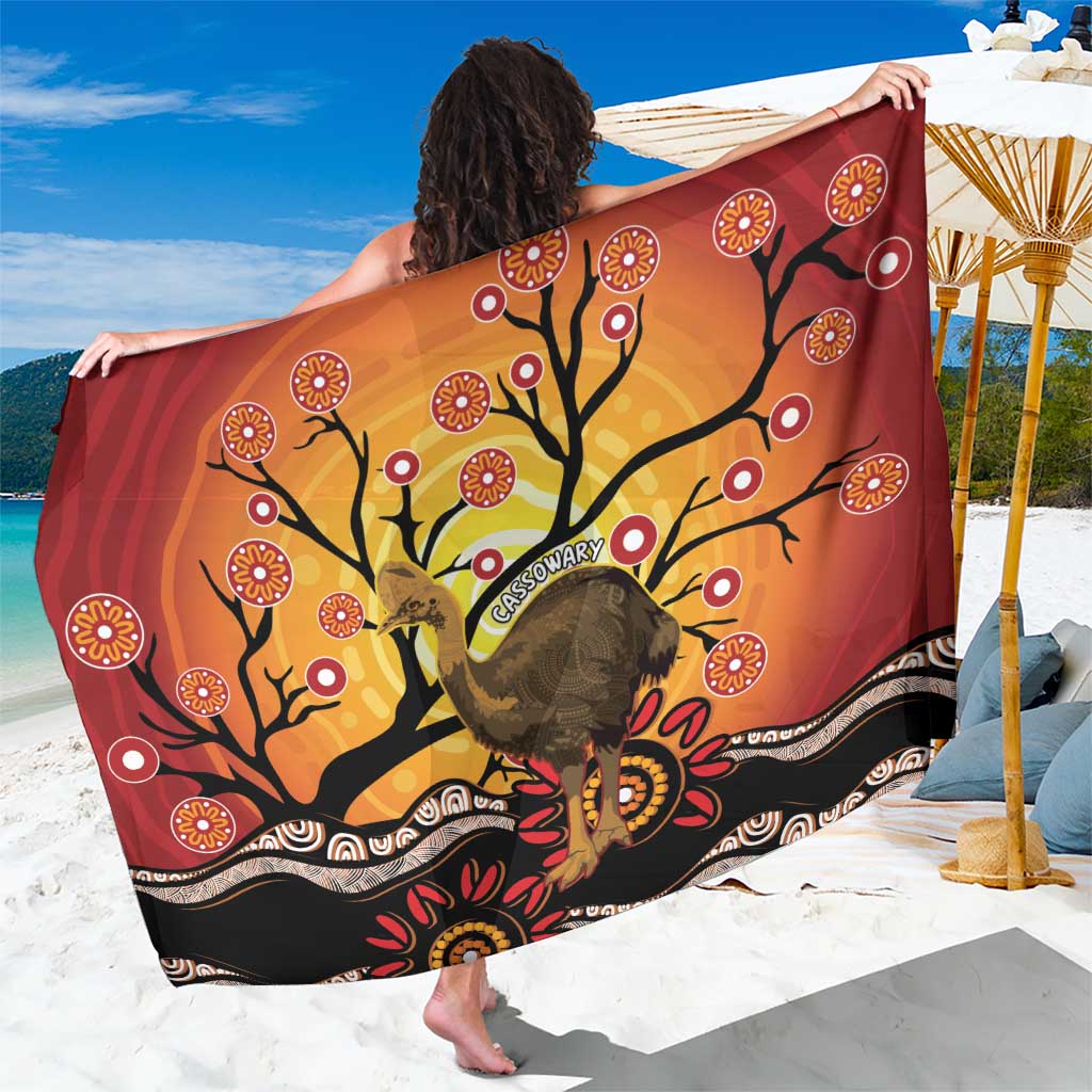 Keeper Of The Rainforest Cassowary Sarong Aboriginal Art