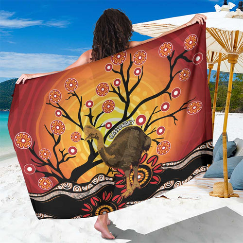 Keeper Of The Rainforest Cassowary Sarong Aboriginal Art