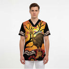 Keeper Of The Rainforest Cassowary Scrub Top Aboriginal Art - Aussie Hoodie