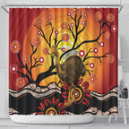 Keeper Of The Rainforest Cassowary Shower Curtain Aboriginal Art