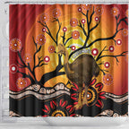 Keeper Of The Rainforest Cassowary Shower Curtain Aboriginal Art
