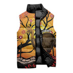 Keeper Of The Rainforest Cassowary Sleeveless Puffer Jacket Aboriginal Art - Aussie Hoodie