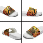 Keeper Of The Rainforest Cassowary Slide Sandals Aboriginal Art - Aussie Hoodie