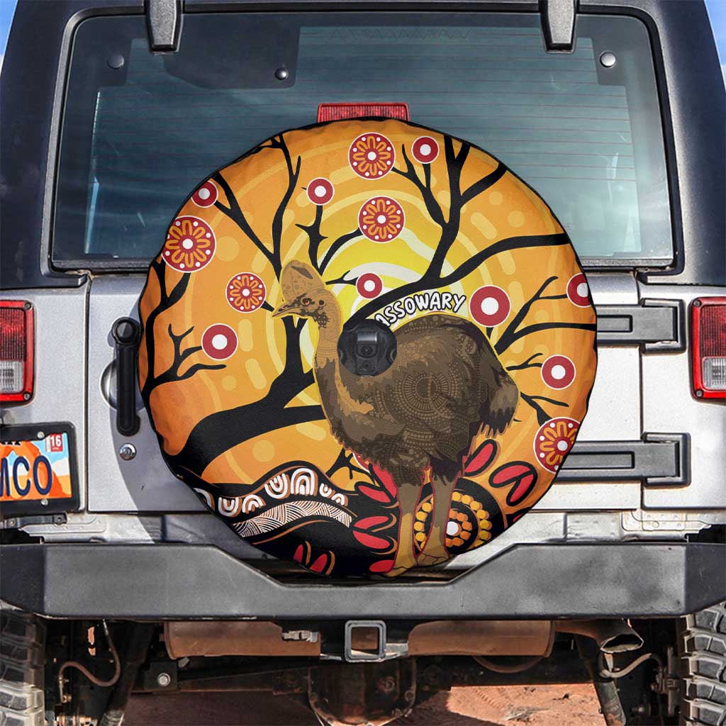 Keeper Of The Rainforest Cassowary Spare Tire Cover Aboriginal Art