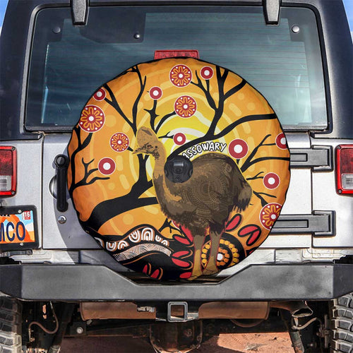 Keeper Of The Rainforest Cassowary Spare Tire Cover Aboriginal Art