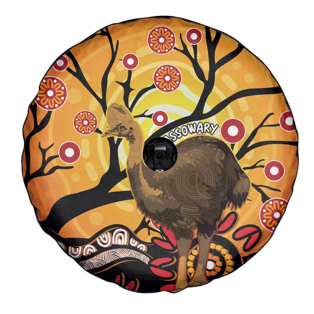 Keeper Of The Rainforest Cassowary Spare Tire Cover Aboriginal Art