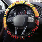 Keeper Of The Rainforest Cassowary Steering Wheel Cover Aboriginal Art