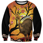 Keeper Of The Rainforest Cassowary Sweatshirt Aboriginal Art