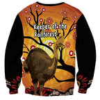 Keeper Of The Rainforest Cassowary Sweatshirt Aboriginal Art