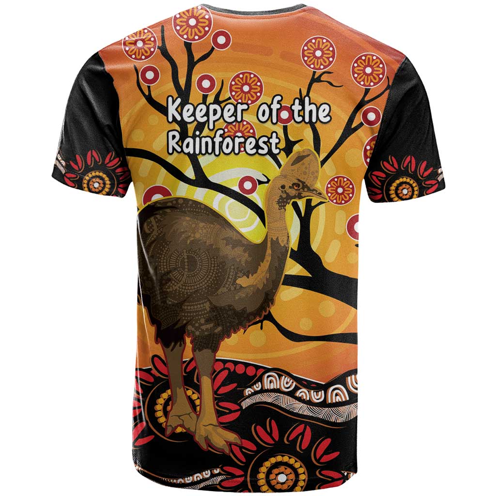 Keeper Of The Rainforest Cassowary T Shirt Aboriginal Art