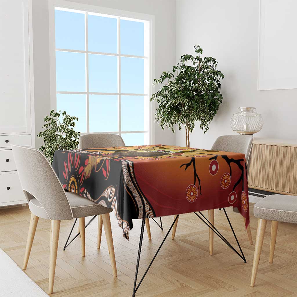 Keeper Of The Rainforest Cassowary Tablecloth Aboriginal Art