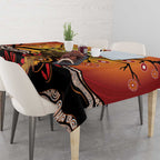 Keeper Of The Rainforest Cassowary Tablecloth Aboriginal Art