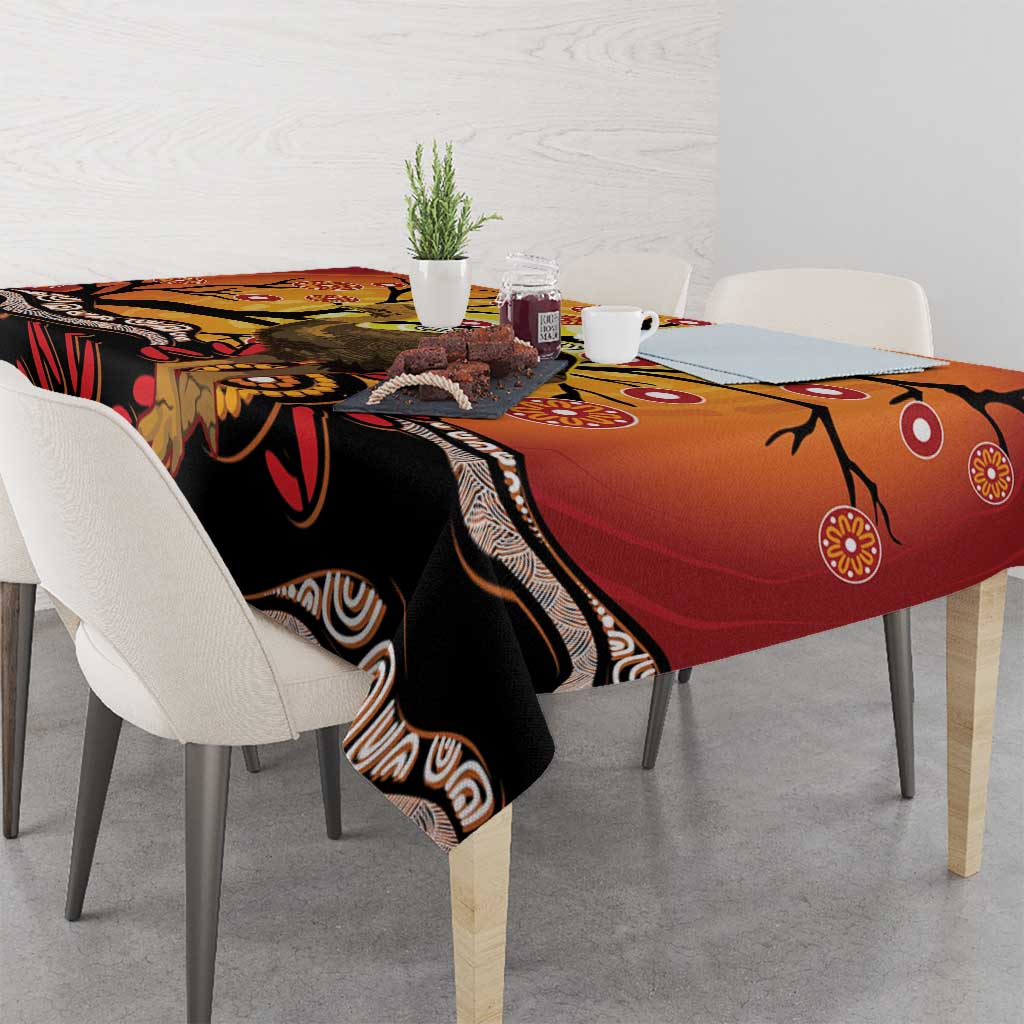 Keeper Of The Rainforest Cassowary Tablecloth Aboriginal Art