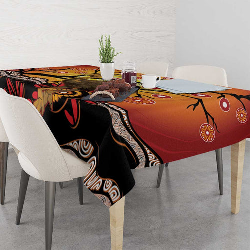 Keeper Of The Rainforest Cassowary Tablecloth Aboriginal Art