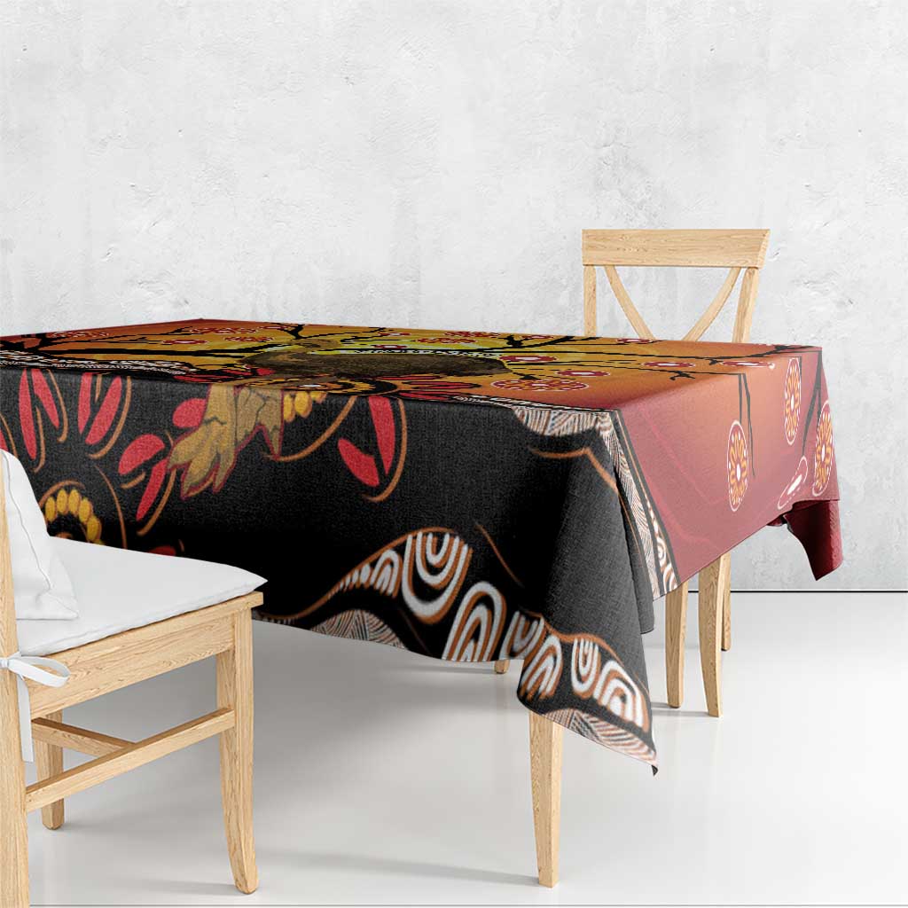 Keeper Of The Rainforest Cassowary Tablecloth Aboriginal Art