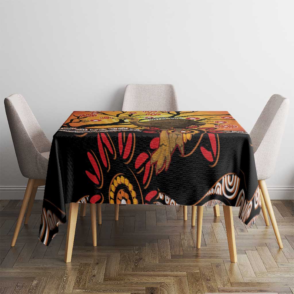 Keeper Of The Rainforest Cassowary Tablecloth Aboriginal Art