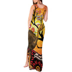 Keeper Of The Rainforest Cassowary Tank Maxi Dress Aboriginal Art