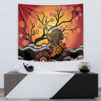 Keeper Of The Rainforest Cassowary Tapestry Aboriginal Art