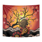 Keeper Of The Rainforest Cassowary Tapestry Aboriginal Art