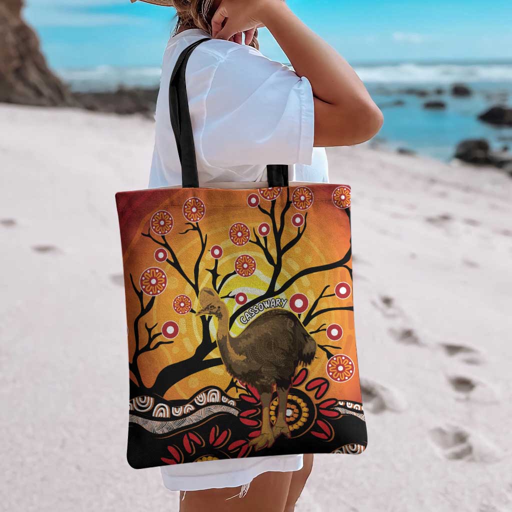 Keeper Of The Rainforest Cassowary Tote Bag Aboriginal Art - Aussie Hoodie