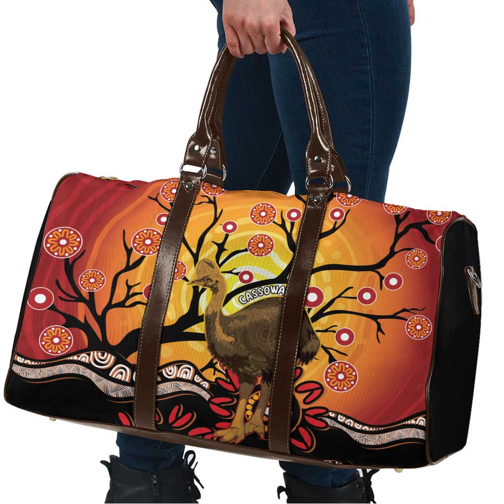 Keeper Of The Rainforest Cassowary Travel Bag Aboriginal Art - Aussie Hoodie