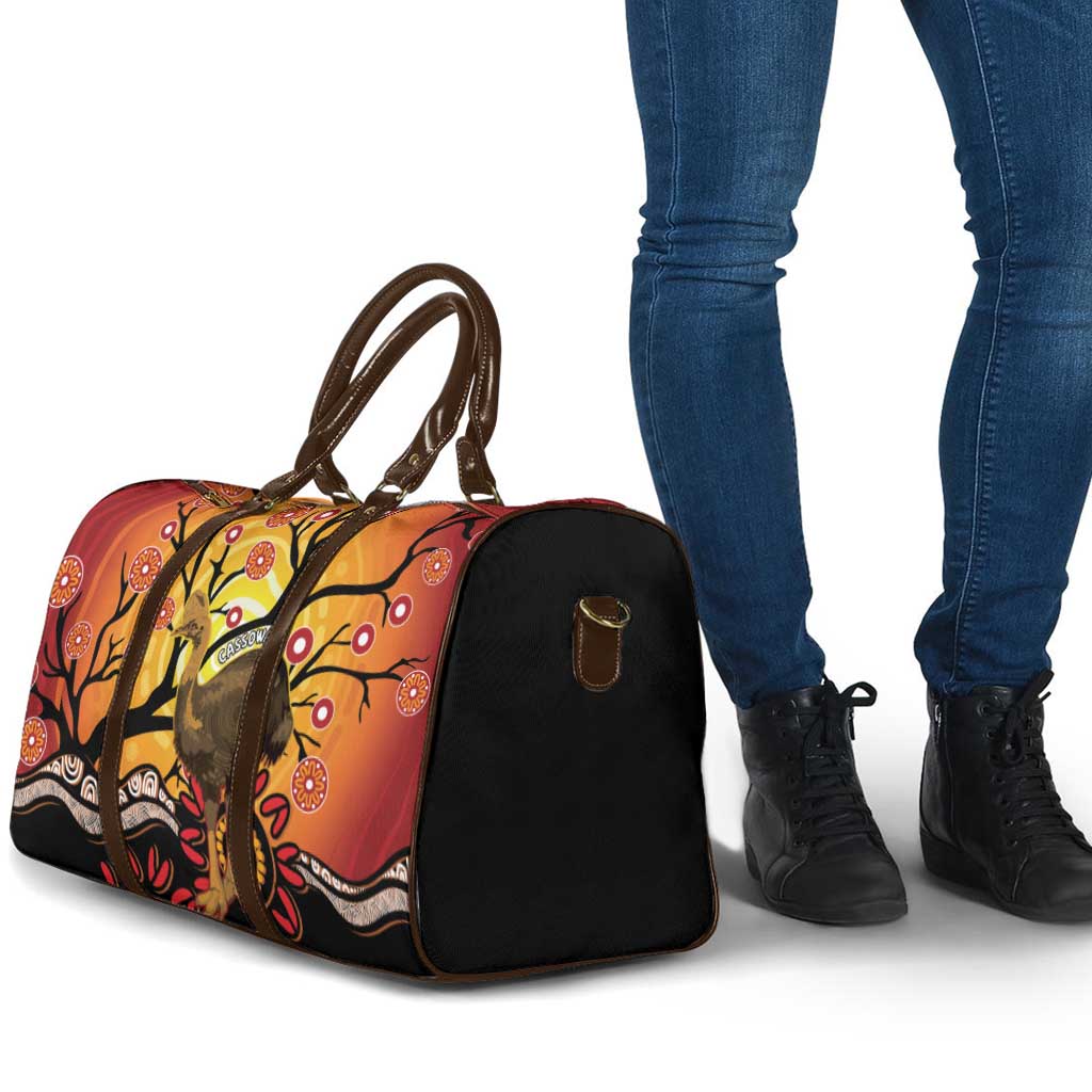 Keeper Of The Rainforest Cassowary Travel Bag Aboriginal Art - Aussie Hoodie