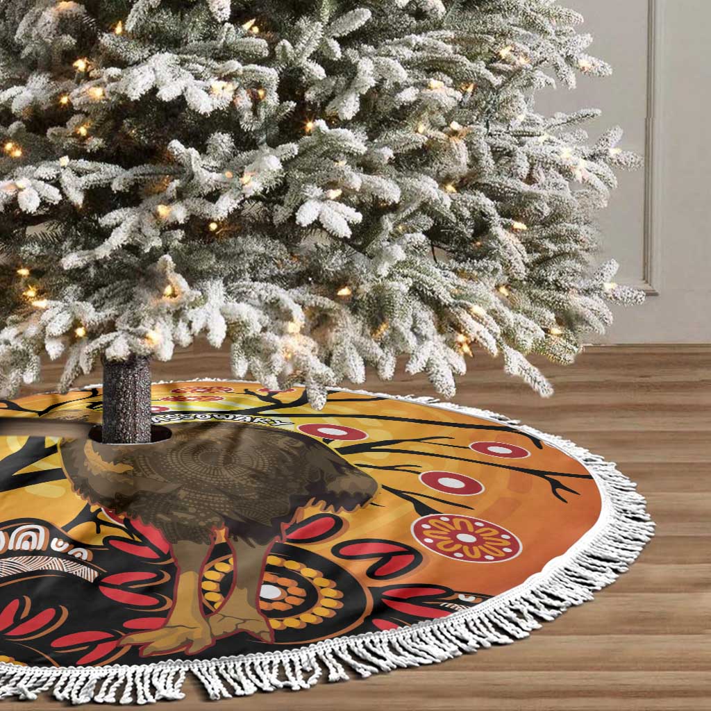 Keeper Of The Rainforest Cassowary Tree Skirt Aboriginal Art - Aussie Hoodie