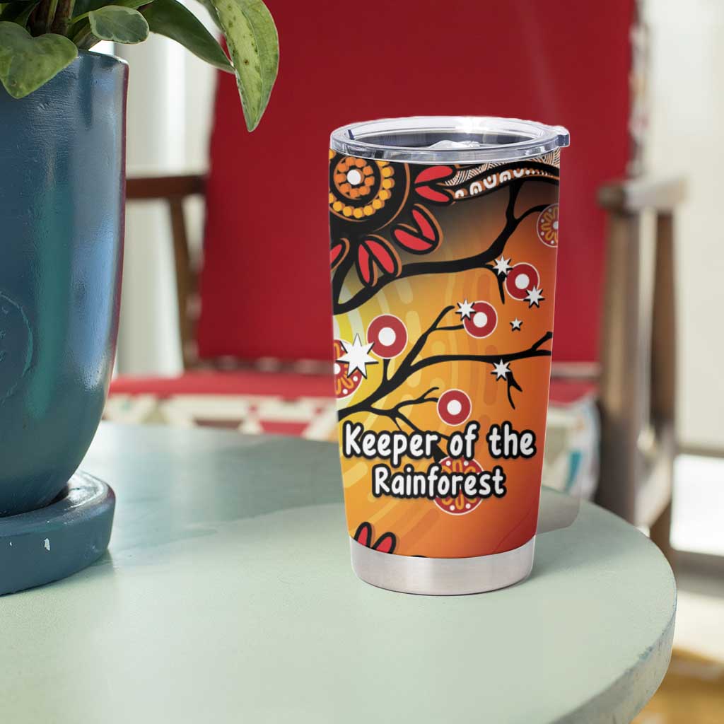 Keeper Of The Rainforest Cassowary Tumbler Cup Aboriginal Art