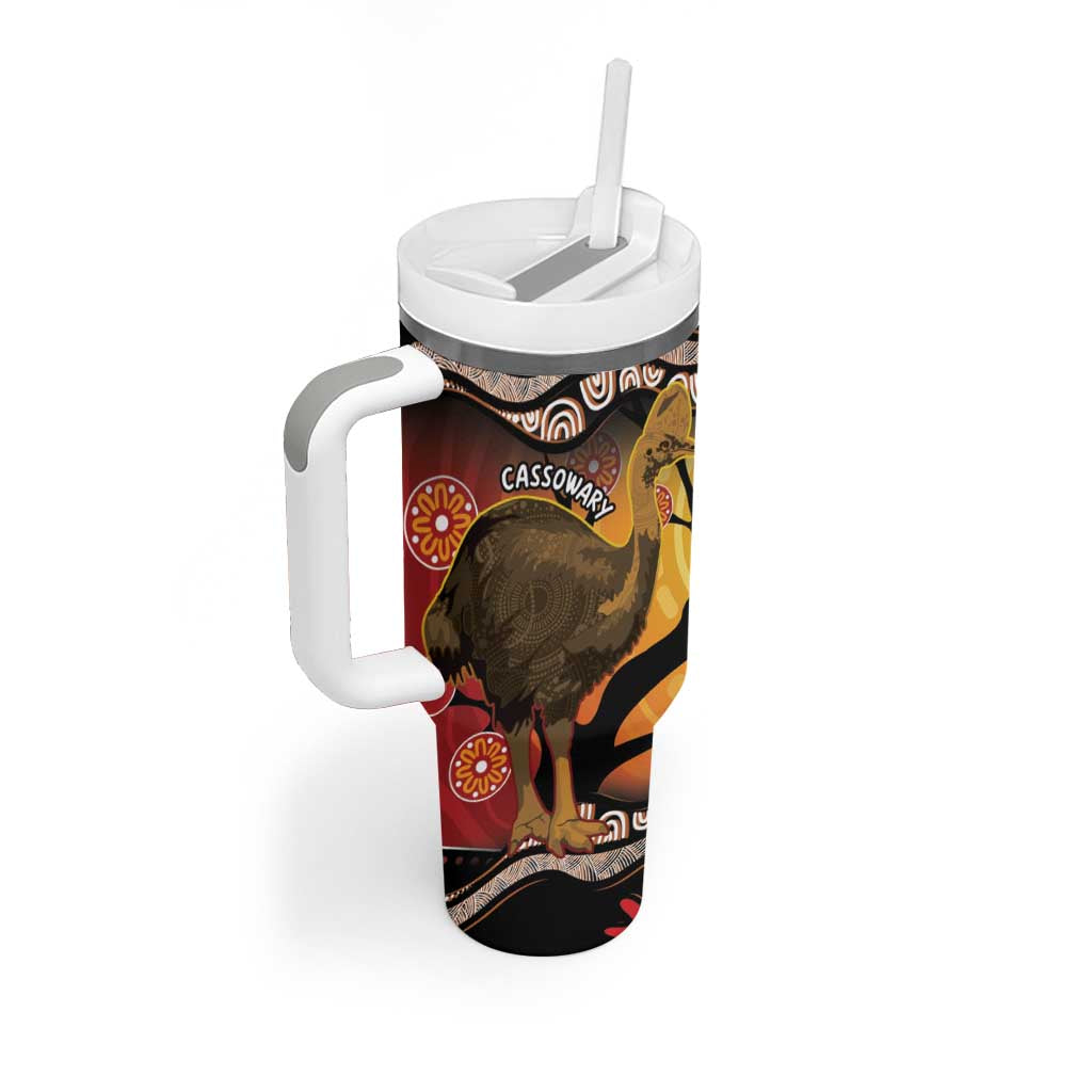 Keeper Of The Rainforest Cassowary Tumbler With Handle Aboriginal Art