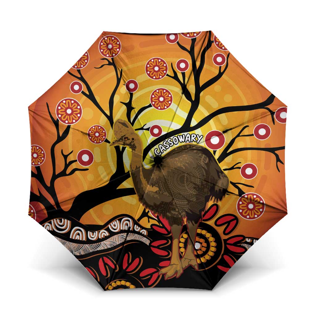 Keeper Of The Rainforest Cassowary Umbrella Aboriginal Art - Aussie Hoodie