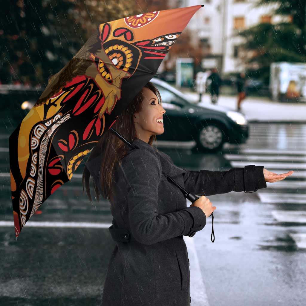 Keeper Of The Rainforest Cassowary Umbrella Aboriginal Art - Aussie Hoodie