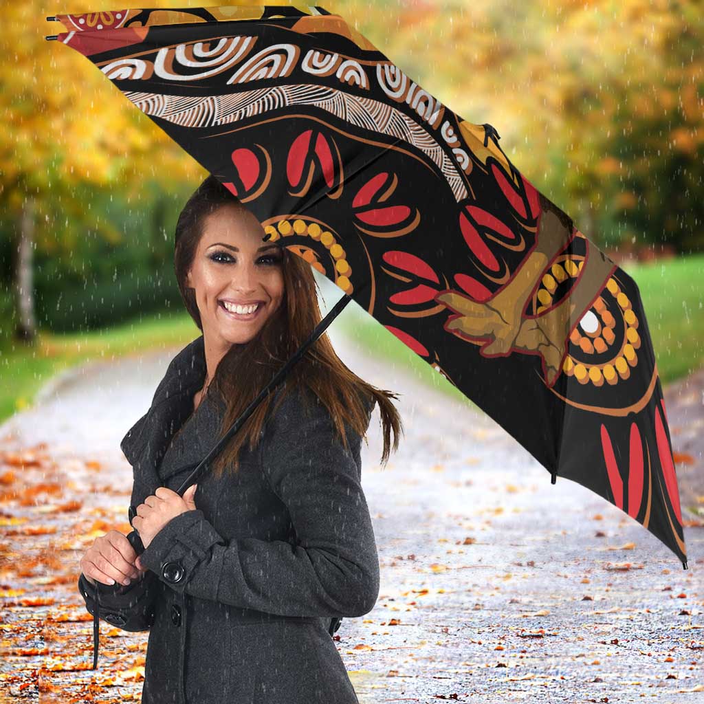 Keeper Of The Rainforest Cassowary Umbrella Aboriginal Art - Aussie Hoodie