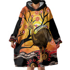 Keeper Of The Rainforest Cassowary Wearable Blanket Hoodie Aboriginal Art