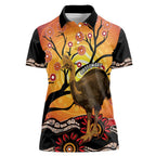 Keeper Of The Rainforest Cassowary Women Polo Shirt Aboriginal Art