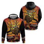 Keeper Of The Rainforest Cassowary Zip Hoodie Aboriginal Art