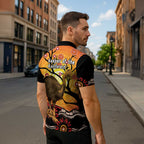 Keeper Of The Rainforest Cassowary Zipper Polo Shirt Aboriginal Art - Aussie Hoodie