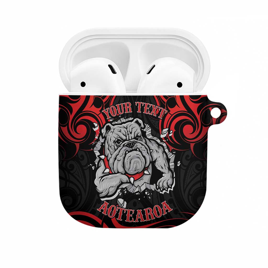Personalised Aotearoa Bulldog AirPods Case NZ Maori Tattoo - Aussie Hoodie