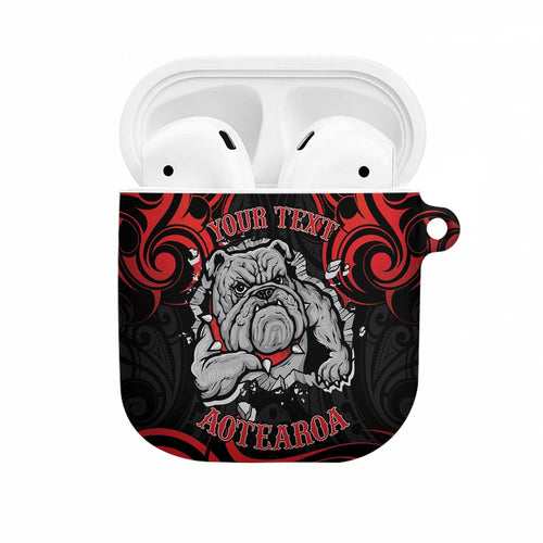 Personalised Aotearoa Bulldog AirPods Case NZ Maori Tattoo - Aussie Hoodie