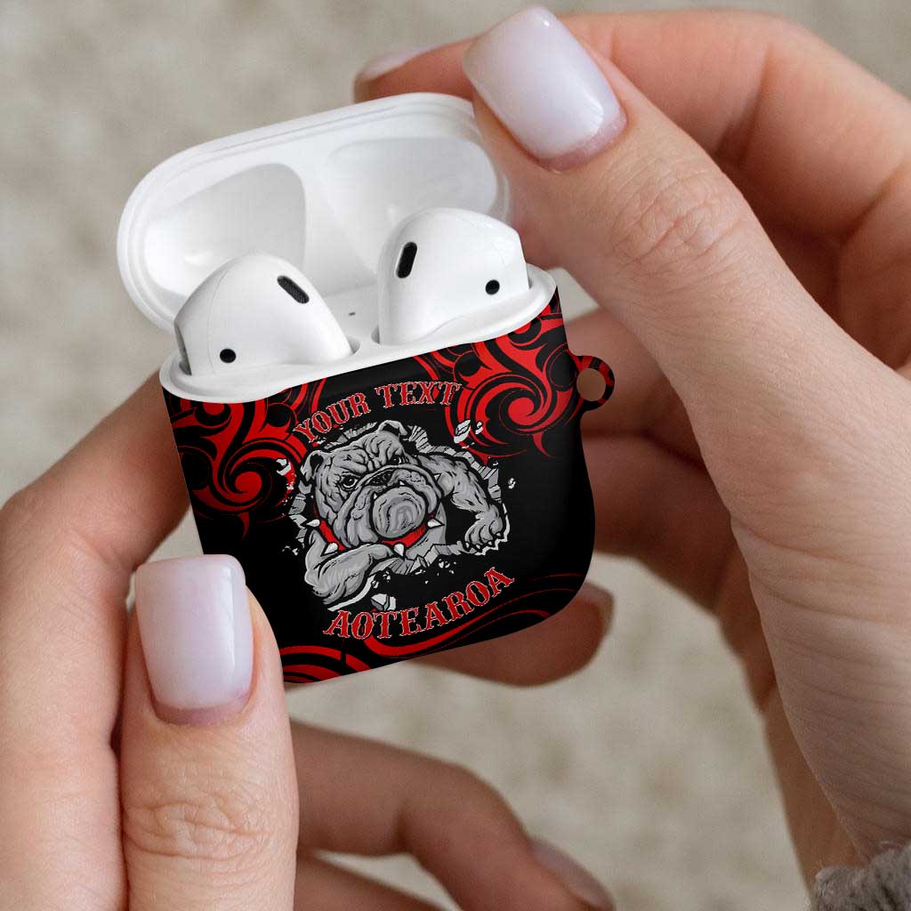 Personalised Aotearoa Bulldog AirPods Case NZ Maori Tattoo - Aussie Hoodie