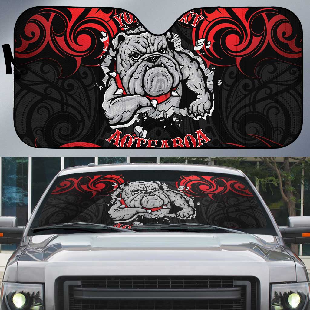 Personalised Aotearoa Bulldog Auto Sun Shade NZ Maori Tattoo - Aussie Hoodie